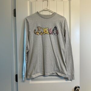 Disney Winnie the Pooh Gray Long Sleeve Shirt